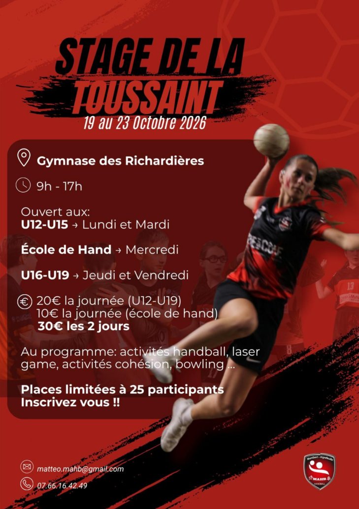 Stage de la Toussaint 2026