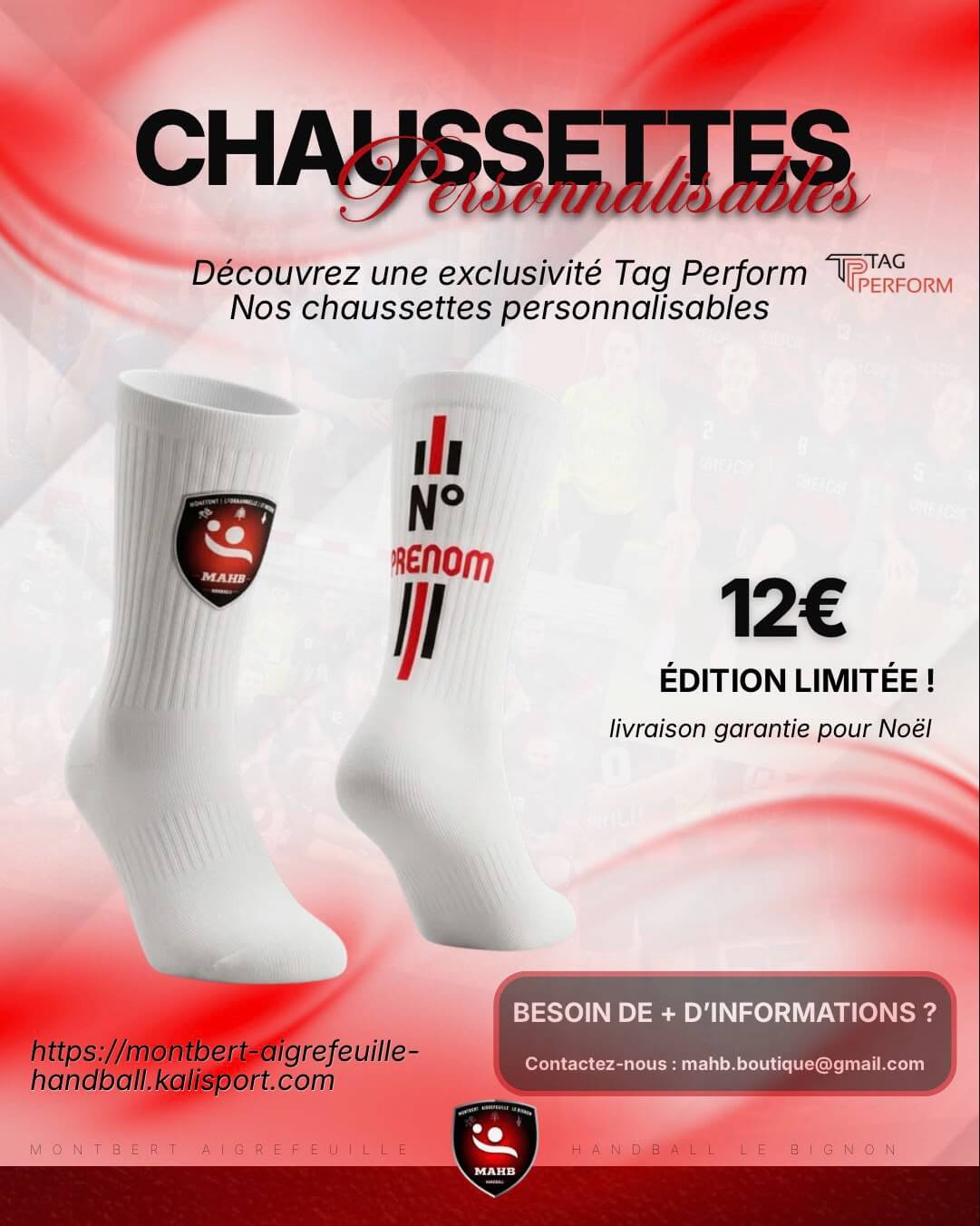 Nouveau à la boutique : les chaussettes MAHB personnalisables !